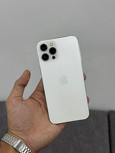 en ucuz iphone x: IPhone 12 Pro Max, 256 GB, White Titanium, Zəmanət, Barmaq izi, Simsiz şarj — 1