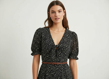 spódnice plisowane w kwiaty mohito: H&M Divided, Сукня жіноча, розмір M