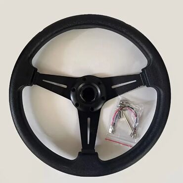 ведущий на свадьбу: Universal idman sükanı - 3 şüalı metal karkas, mat qara rəng -