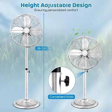 Podni ventilatori: Tristar metalni podni ventilator – 40 cm - Prečnik elise: 40 cm (4 — 8