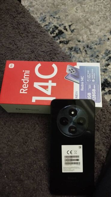 чехол на pixel: Redmi, Redmi 14C, Б/у, 128 ГБ, цвет - Черный, 2 SIM