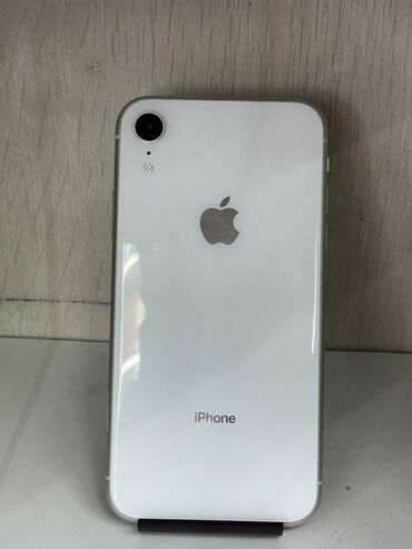 Redmi: IPhone Xr, Б/у, 128 ГБ, Белый, Защитное стекло, Чехол, 100 %