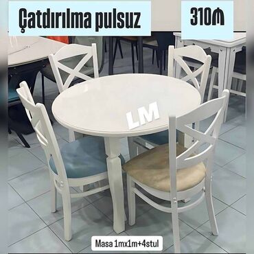 Masalar: Göz oxşayan masa dəsti YENİDİR💫 ♻️Qiymət : 310 azn Masa : 1m x 1m