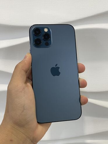 Apple iPhone: IPhone 12 Pro, Б/у, 128 ГБ, Синий, Чехол, 74 %