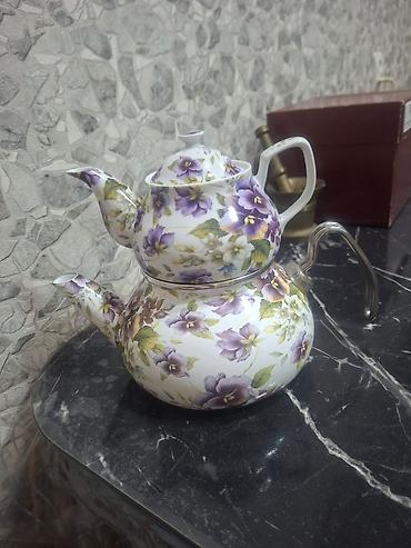 Qab-qacaq və mətbəx ləvazimatları: Çay dəsti, rəng - Ağ, Farfor — 2