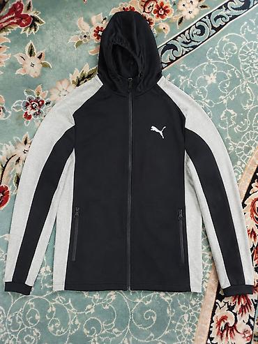nike react: Мужская толстовка, L, Puma, Б/у, цвет - Черный, Платная доставка — 1