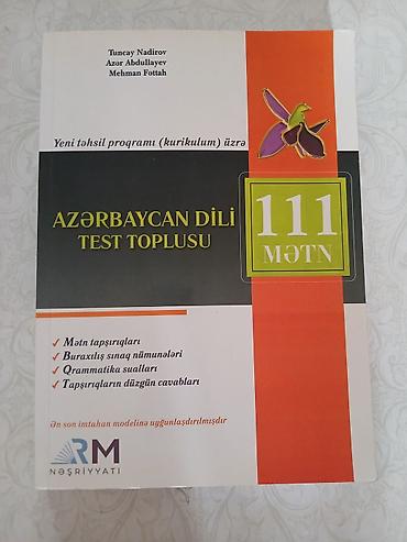 Testlər: Abituriyentlər üçün Azərbaycan dili test toplusudur kitabın içində — 1
