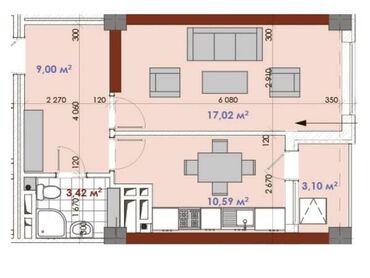 Продажа квартир: 1 комната, 43 м², Элитка, 15 этаж, ПСО (под самоотделку)