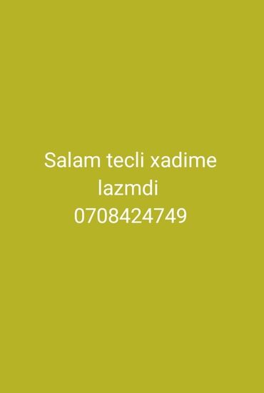 Marketinq, Reklam və PR: Salam. Təcili xadimə axtarılır. Əlaqə üçün göstərilən nömrə ilə əlaqə