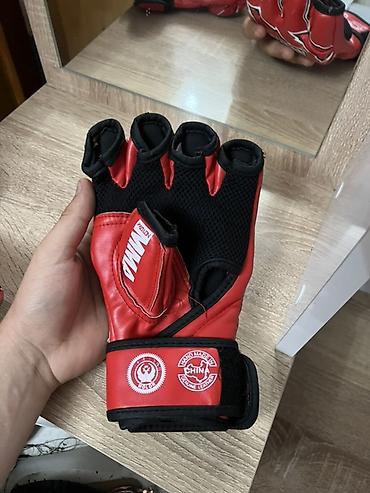 scooter ikinci el: MMA döyüş əlcəkləri – VILON brendi - Rəng: qırmızı/qarayla kombinə - — 4