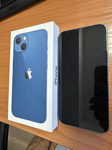 ipad 3: IPhone 13, Б/у, 128 ГБ, Голубой, Чехол, Кабель, Коробка, 77 % — 2