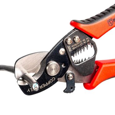 инструменты для электрика купить в бишкеке: КВТ - Ножницы для резки проводов с функцией зачистки (код 69279) КВТ