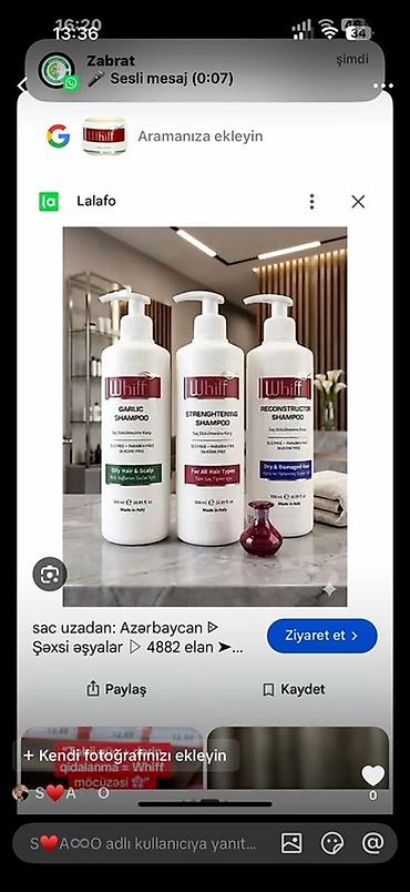 Şampun Yağlı saçlar üçün lalafo.az -da Şampun Yağlı saçlar üçün