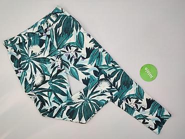 flared jeans biale: H&M, Spodnie materiałowe damskie, rozmiar L — 2