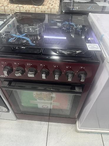 Газовая плита с духовкой и стеклянной крышкой. - 4 конфорки на газу lalafo.kg да Газовая плита с духовкой и стеклянной крышкой. - 4 конфорки на газу
