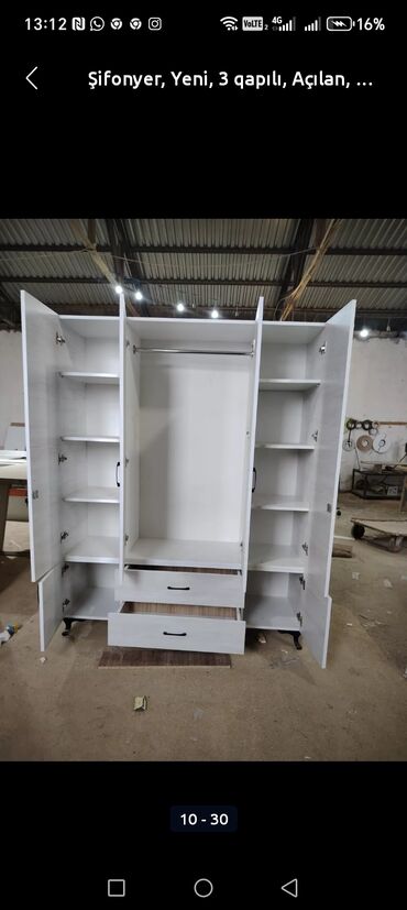 Dolablar: Yeni, 3 qapılı Düz dolab, Dolab-asılqan -da lalafo.az — 9 Dolablar: Yeni, 3 qapılı Düz dolab, Dolab-asılqan — 9