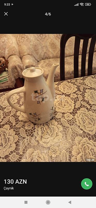 antik samovar alıram: Yeni, rəng - Ağ, Dəm caydanı, Farfor, 2,5 bucket volume l, SSRİ — 10
