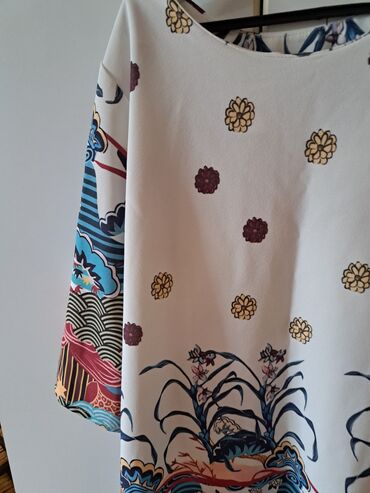 Haljine: One size, bоја - Bež, Oversize, Dugih rukava — 8