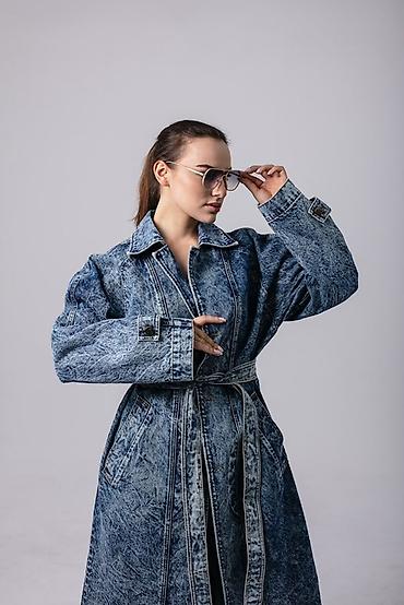 Верхняя одежда: Пальто, Тренчкот, Осень-весна, Длинная модель, С поясом, S, M, L — 9