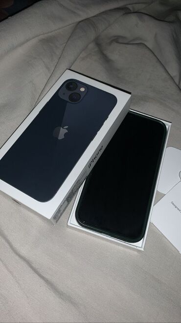 пйфон 13: IPhone 14, Новый, 128 ГБ, Midnight, Чехол, Зарядное устройство, Кабель, 100 %