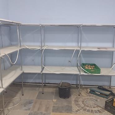 ref: Paslanmayan demirden yığma rəf sistemi - Material: parlaq paslanmayan — 3