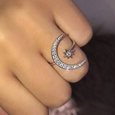 кольцо украшения: Кольцо со стразами и открытым размером, простое регулируемое кольцо