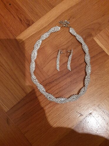 srebrni nakit kompleti: Ogrlica sa mindjusama