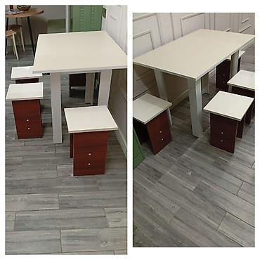 Digər mebel: Mətbəx stolu,4 oturacaqla satılır 60 azn.Ölçü:110×70 — 1