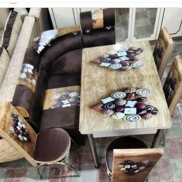 Divan və masa dəstləri: 🇹🇷Türk istehsalı Möhtəşəm ✨✨ Kuxna üçün stol stul dəsti 2 stul 1 — 11