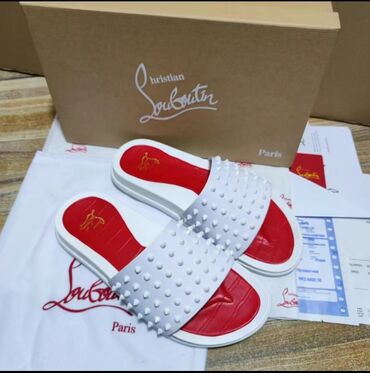 Босоножки, сандалии, шлепанцы: LOUBOUTIN шлепки размер 38-46