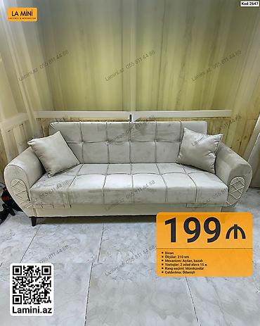 Məhsul: Divan (Kod: 2647) Xüsusiyyətlər: - Ölçü: 210 sm - Mexanizm