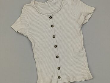 bluzka z koronki biała: Bluzka, H&M, 10 lat, 134-140 cm, stan - Bardzo dobry
