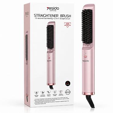 darag: Yesido saç düzləşdirən daraq fırça (Straightener Brush) – 2-si 1-də — 2