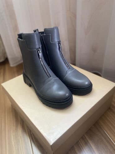 обувь мужская зима: Ботинки и ботильоны цвет - Серый