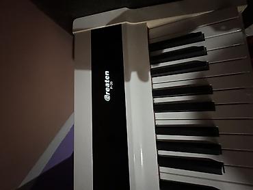 Musiqi alətləri: Greaten P-20 rəqəmsal piano – ağ korpuslu, stendlə birlikdə — 2