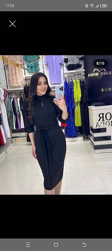 Платья: Повседневное платье, Миди, M — 1