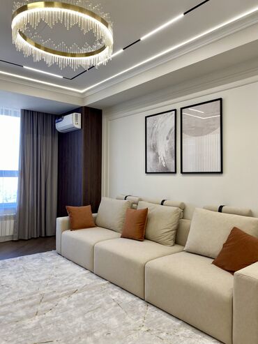 квартира керек кайназаровадан: 2 комнаты, 80 м², Элитка, 13 этаж, Дизайнерский ремонт