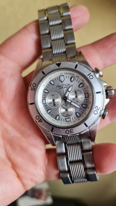 Ručni satovi: Nautica muški hronograf sat – čelik, 100 m - Kućište i narukvica od — 9