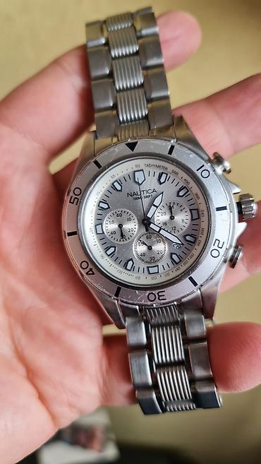 Ručni satovi: Nautica muški hronograf sat – nerđajući čelik - Kućište i narukvica — 1