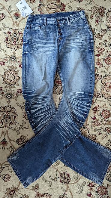 jnco jeans: Синие j cut flared клёш расклешенные джинсы, выход примерно 23см, на — 1