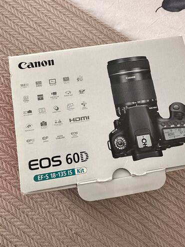 куплю фотоаппарат canon: Canon 60D standart kit, body + kit lense, ideal veziyette, chox az