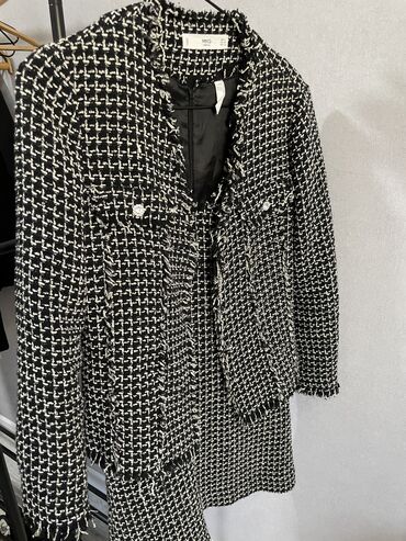 купить кожаный пиджак женский: Юбка менен костюм, Мини, Пиджак, S (EU 36), M (EU 38)
