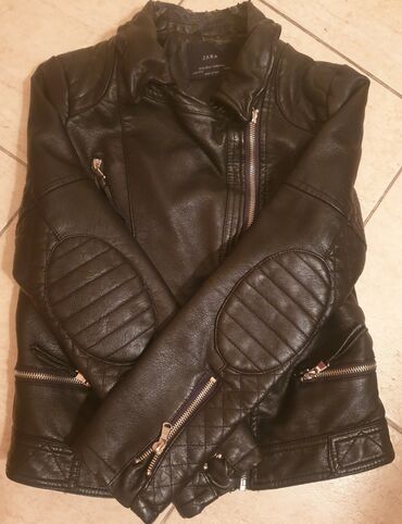 Jakne, kaputi i prsluci: ZARA kozna jakna bajkerka 11-12 godina 152 cm, girls biker jacket — 1
