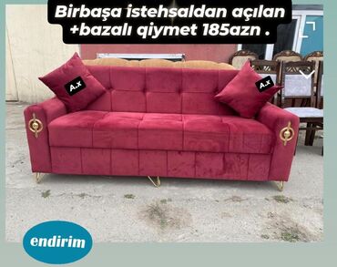 Sifarişlə masa və oturacaq dəstləri: Divan, Qonaq otağı üçün, Bazalı, Açılan