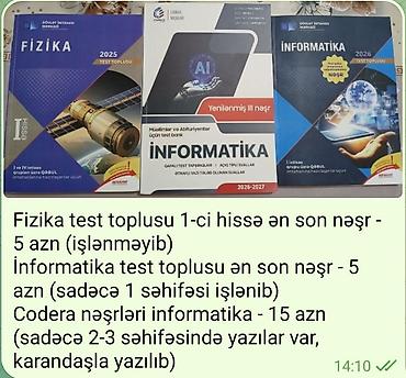 Məhsul: Test topluları (Fizika və İnformatika) - Fizika test toplusu lalafo.az -da Məhsul: Test topluları (Fizika və İnformatika) - Fizika test toplusu