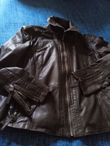 Kurtkalar: Dəri kurtka, Bershka, XL — 2