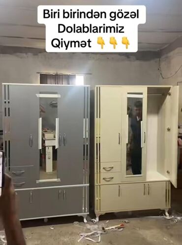 Dolablar: Açılan, 4 qapılı Düz dolab, Qarderob, paltar dolabı — 11