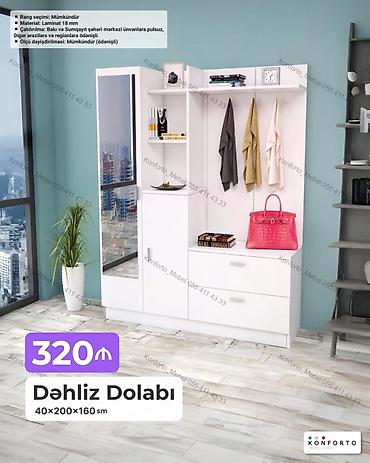Ev və bağ: Dəhliz dolabı – 40×200×160 sm - Material: 18 mm laminat - Rəng — 1