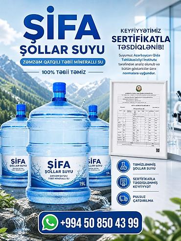 su şlanq: ŞİFA Şollar Suyu – Zəmzəm qatqılı təbii minerallı su - 100% təbii və — 1