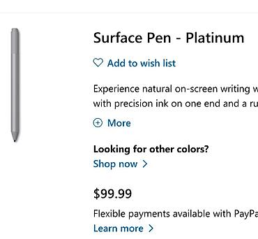 Stiluslar: Surface Pen – Platinum - Rəsm, qeyd və imza üçün yüksək dəqiqlikli — 1